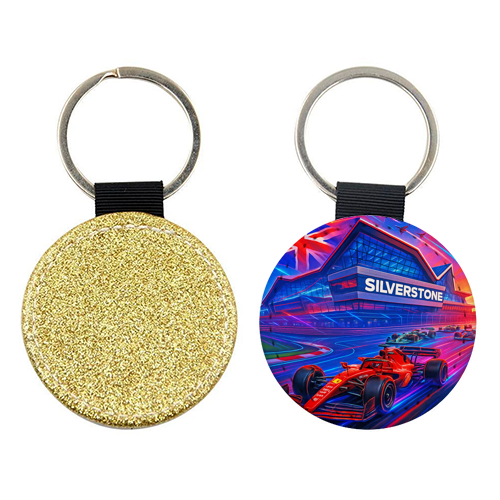 Neon Race Track - keyring by Ms Doodle