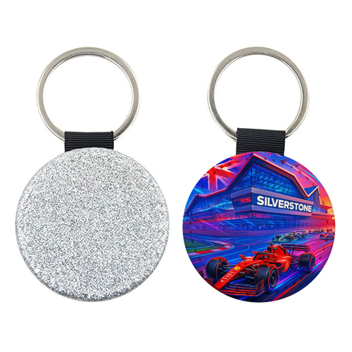 Neon Race Track - keyring by Ms Doodle