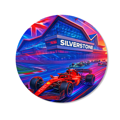 Neon Race Track - Magnet by Ms Doodle