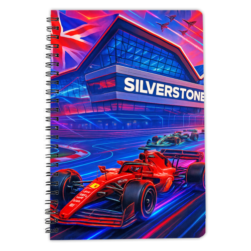 Neon Race Track - personalised A4, A5, A6 notebook by Ms Doodle