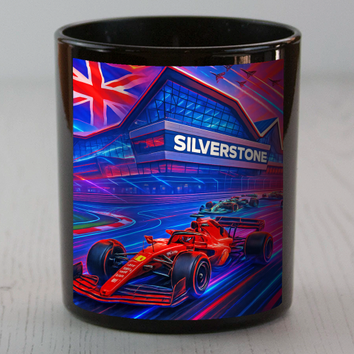 Neon Race Track - scented candle by Ms Doodle