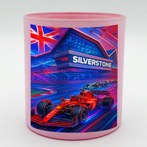 Neon Race Track - scented candle by Ms Doodle