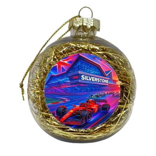 Neon Race Track - xmas bauble by Ms Doodle