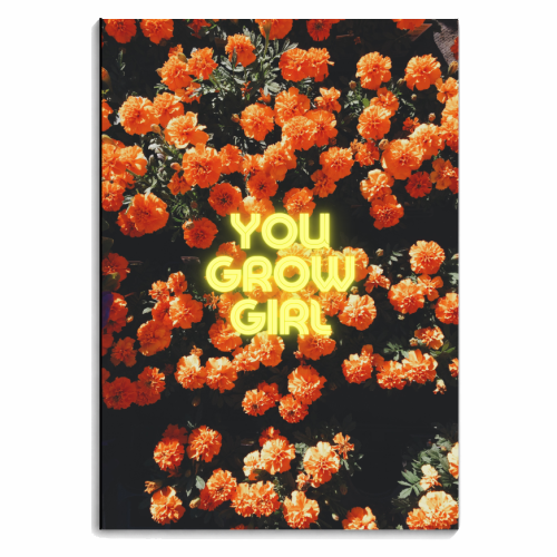 Neon You Grow Girl - personalised A4, A5, A6 notebook by OhMC! Designs