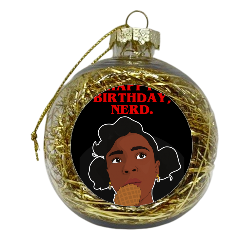 Nerd - xmas bauble by Pink and Pip