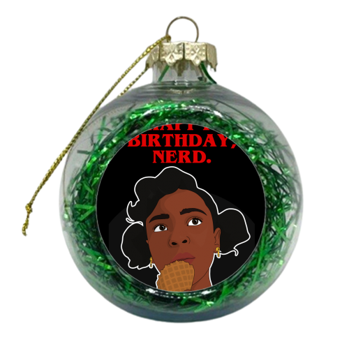 Nerd - xmas bauble by Pink and Pip