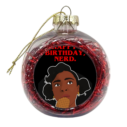 Nerd - xmas bauble by Pink and Pip