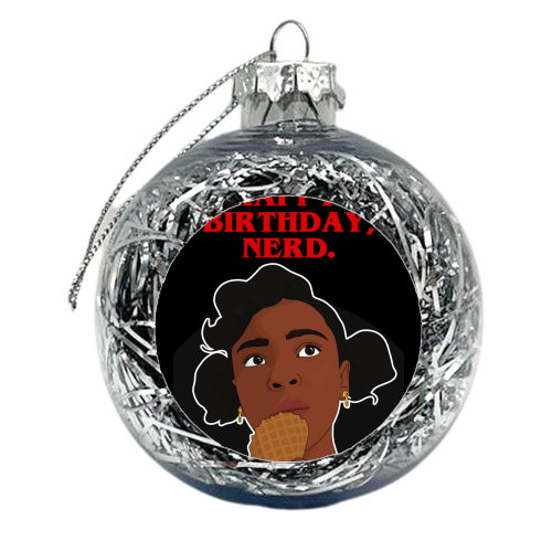 Nerd - xmas bauble by Pink and Pip