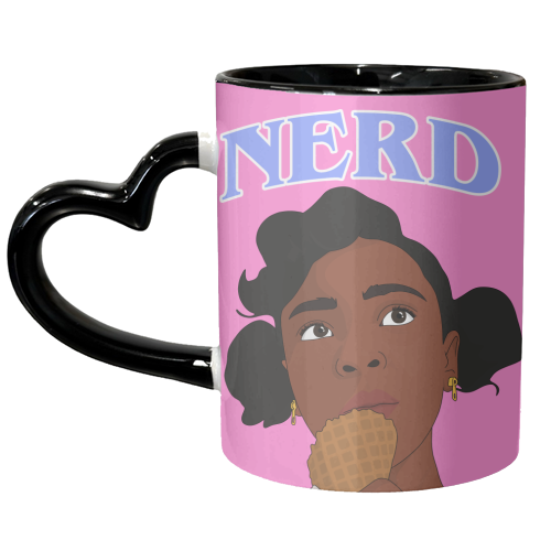 Nerd (Pink) - unique mug by Pink and Pip