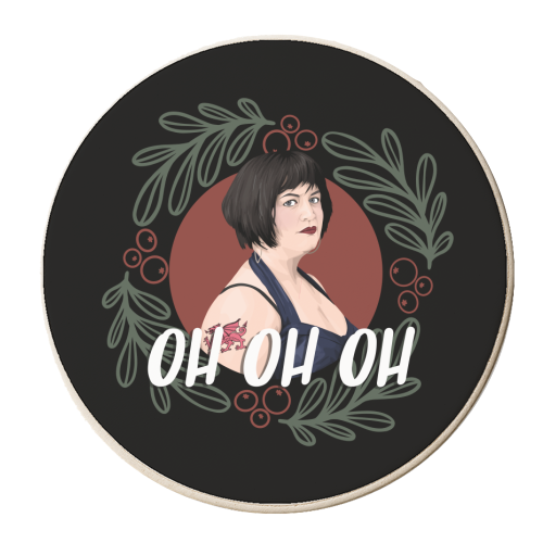 Ness Oh Oh Oh - personalised beer coaster by Pink and Pip