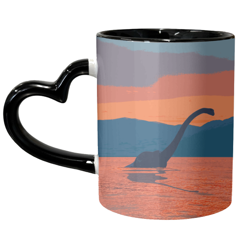 Nessie at sunset - unique mug by AP