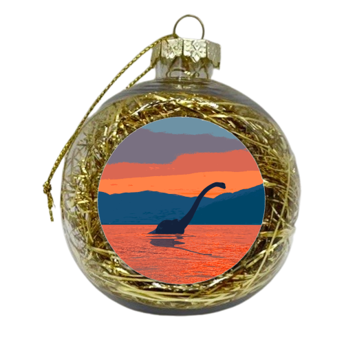 Nessie at sunset - xmas bauble by AP
