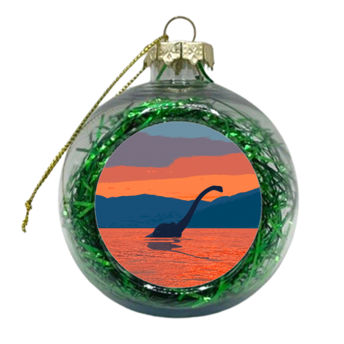 Nessie at sunset - xmas bauble by AP