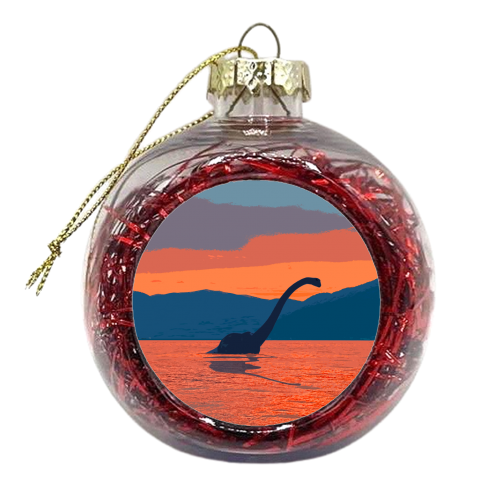 Nessie at sunset - xmas bauble by AP