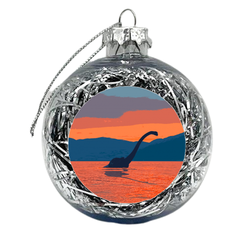 Nessie at sunset - xmas bauble by AP