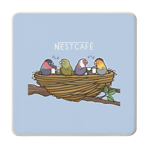 Nestcafe - personalised beer coaster by Carl Batterbee