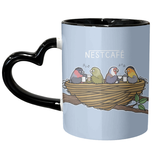 Nestcafe - unique mug by Carl Batterbee