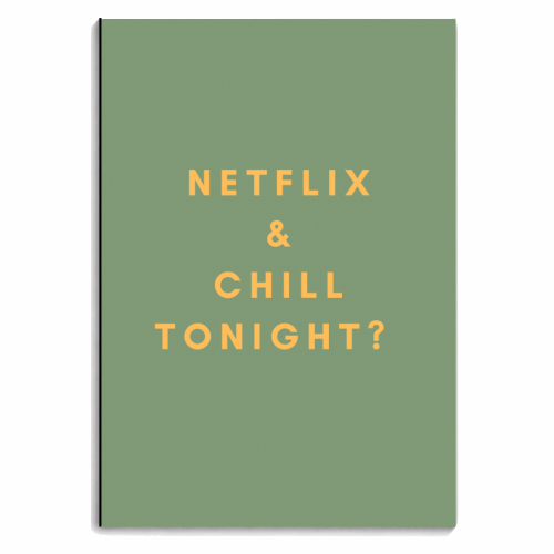 Netflix and chill?? - personalised A4, A5, A6 notebook by Proper Job Studio
