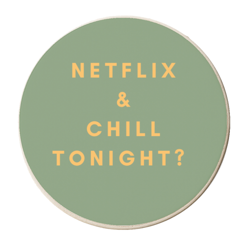 Netflix and chill?? - personalised beer coaster by Proper Job Studio