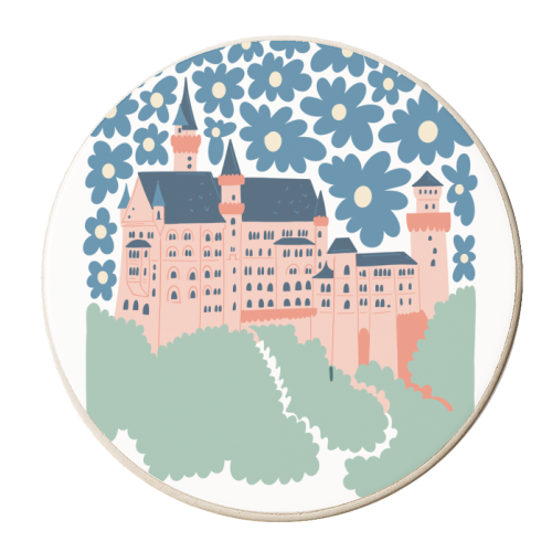 Neuchwanstein Castle - Schwangau, Germany - personalised beer coaster by Move Studio