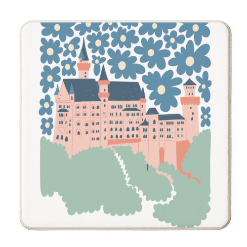 Neuchwanstein Castle - Schwangau, Germany - personalised beer coaster by Move Studio