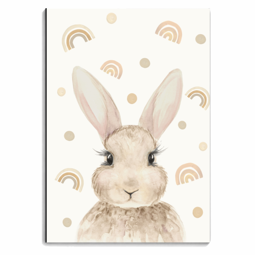 neutral baby bunny rabbit - personalised A4, A5, A6 notebook by Beth Reed