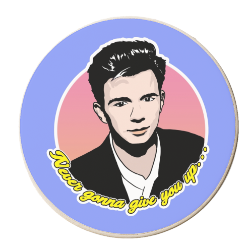 Never Gonna Give You Up! - personalised beer coaster by Bite Your Granny