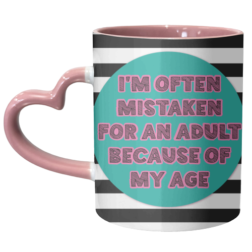 Never Grow Up - unique mug by Mad Philomena