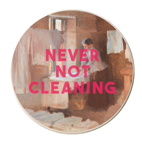 Never Not Cleaning - personalised beer coaster by The 13 Prints