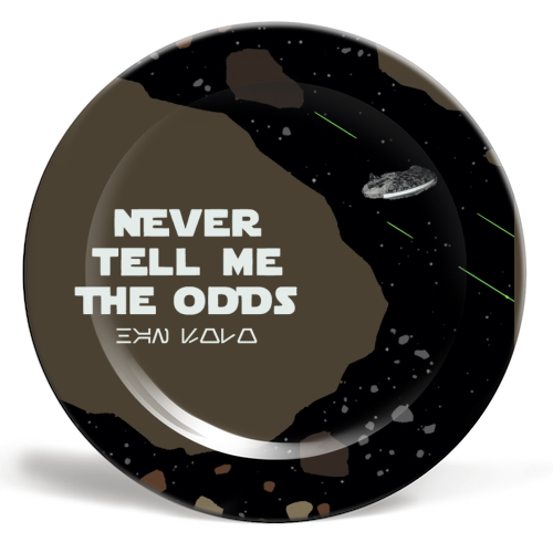 Star Wars Never tell me the odds - ceramic dinner plate by Danny Welch