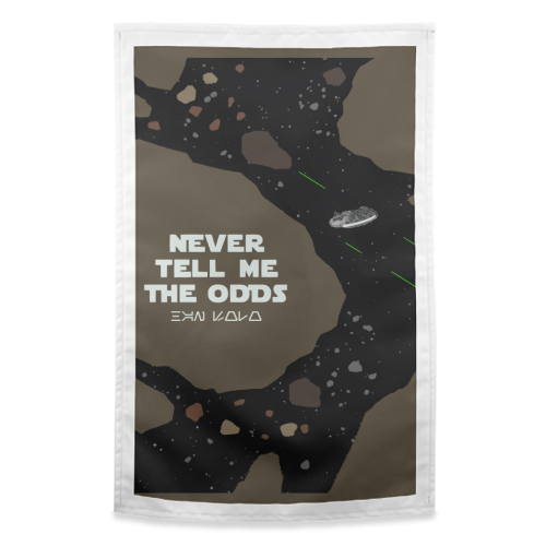 Star Wars Never tell me the odds - funny tea towel by Danny Welch
