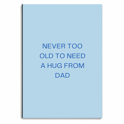 Never too old dad - personalised A4, A5, A6 notebook by Proper Job Studio