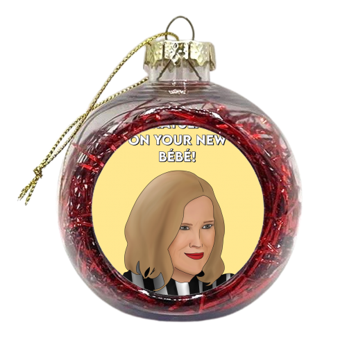 New Bébé! - xmas bauble by Pink and Pip
