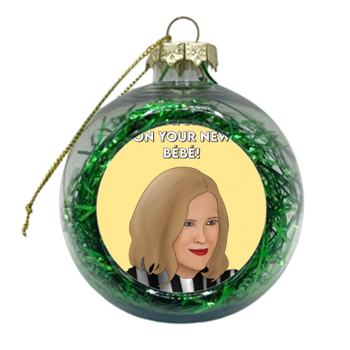 New Bébé! - xmas bauble by Pink and Pip