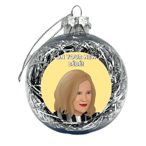 New Bébé! - xmas bauble by Pink and Pip