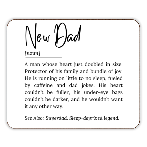 New Dad Definition – Funny and Heartwarming Quote - designer placemat by timsal shol