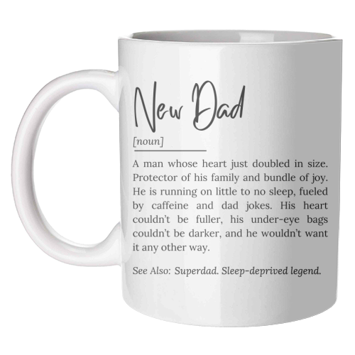 New Dad Definition – Funny and Heartwarming Quote - unique mug by timsal shol