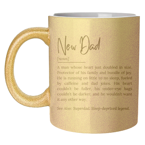 New Dad Definition – Funny and Heartwarming Quote - unique mug by timsal shol