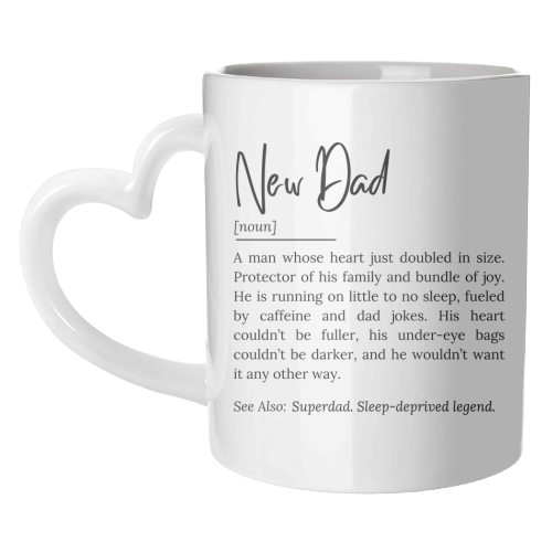 New Dad Definition – Funny and Heartwarming Quote - unique mug by timsal shol