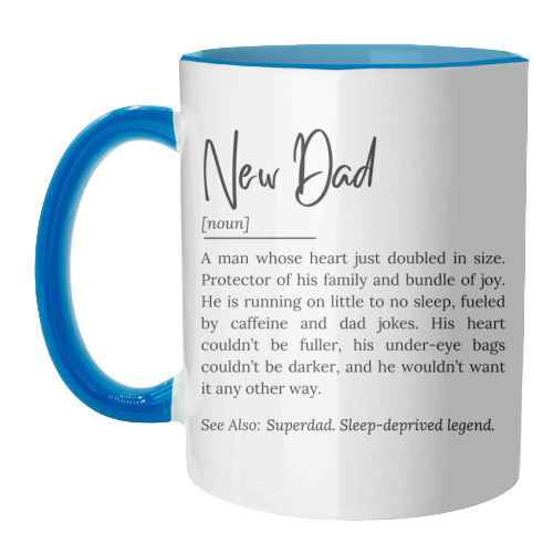 New Dad Definition – Funny and Heartwarming Quote - unique mug by timsal shol