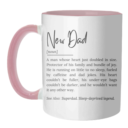 New Dad Definition – Funny and Heartwarming Quote - unique mug by timsal shol