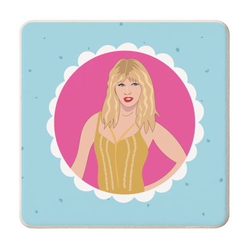 New Era - Taylor Print - personalised beer coaster by Laura Lonsdale