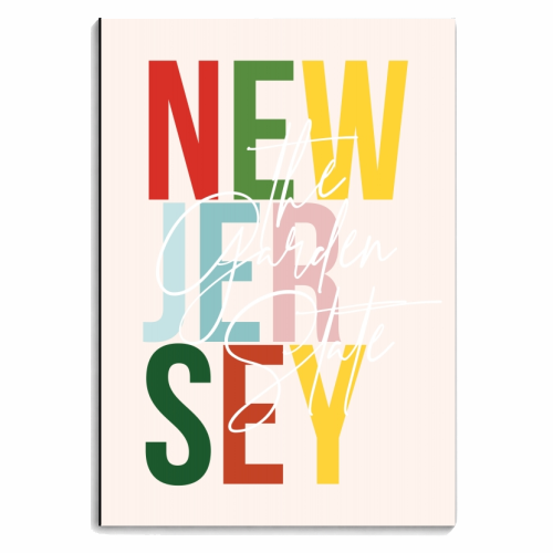 New Jersey "The Garden State" Color State - personalised A4, A5, A6 notebook by Toni Scott