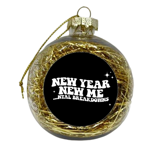 New Year - xmas bauble by Pink and Pip