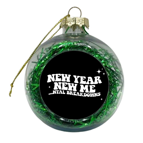 New Year - xmas bauble by Pink and Pip