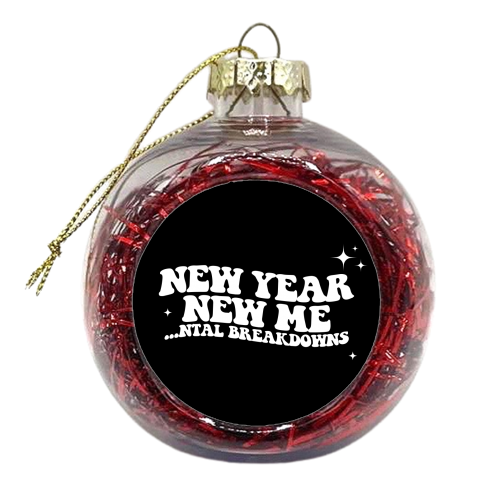New Year - xmas bauble by Pink and Pip