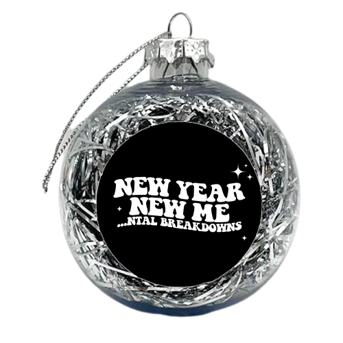New Year - xmas bauble by Pink and Pip