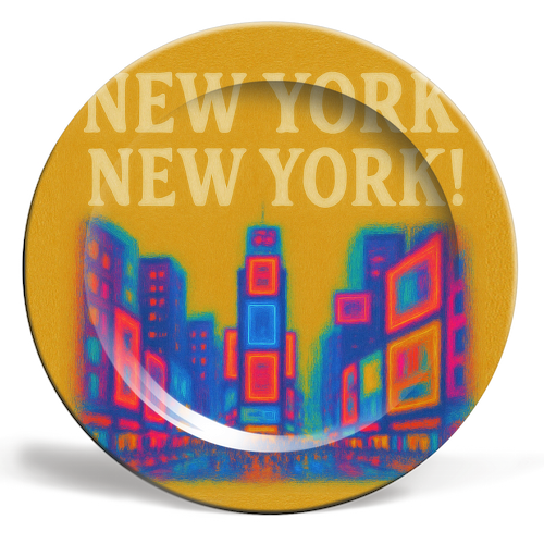 NEW YORK! - ceramic dinner plate by Eloise