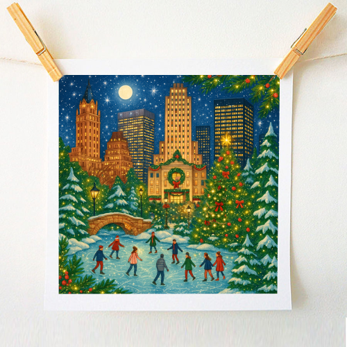 New York Christmas - A1 - A4 art print by Ms Doodle