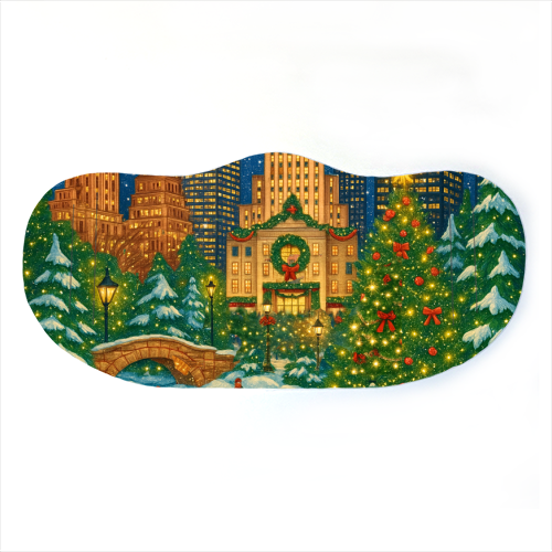 New York Christmas - face cover mask by Ms Doodle
